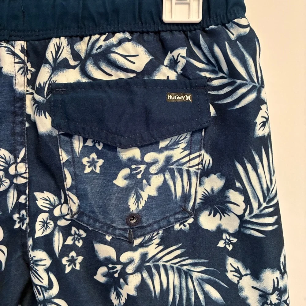 Hurley Boy's Floral/ Stripe Printed Board Shorts Swim Trunks Set of 2 Size S
